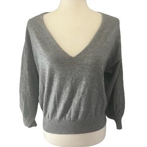 Line + Dot NWOT Grey V-neck Sweater size XS